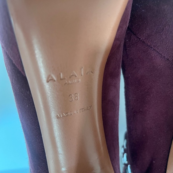 Alaia Donna Boots in Burgundy Size 38 - Picture 4 of 10